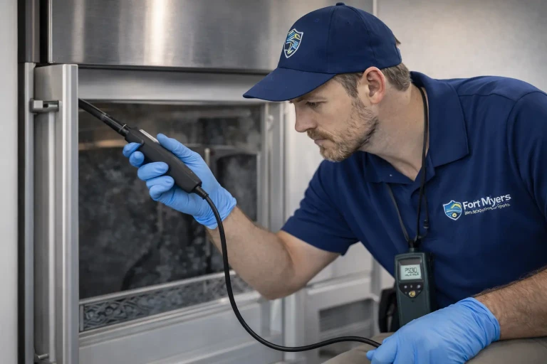 Professional air quality testing of HVAC system vents to identify airborne contaminants and ventilation issues.